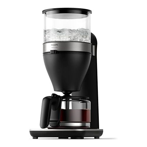  Philips Drip Coffee Maker - 1.25 Litre Capacity, up to 15 Cups, Boil & Brew, Black/Silver (HD5416/60)