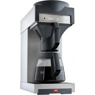 Melitta 20348 Filterkaffeemaschine mit Glaskanne, 1,8 l, Warmhalteplatte, 17M, Edelstahl/Schwarz ,