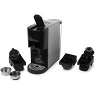 PRINCESS Multicapsel Coffee Machine 4-in-1 - 1450 Watt, Capsule, Pads, Ground Coffee, BPA-Free, 249450, 01.249450.01.001, 800 ml, Black, Silver