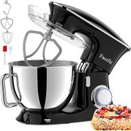Facelle Food Processor, 8.5 L Dough Kneading Machine, 6+1 Speed Dough Machine, 1500 W Mixing Machine Kneading Machine with Whisk, Dough Hook, Whisk & Splash Guard for Baking, Cakes, Biscuits, Kneading