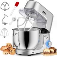 Homlee Food Processor, with Kneading and Stirring Function, Powerful 1800 W Food Processor with Large 7.2 Litre Stainless Steel Bowls Including Mixing Attachment, Dough Hook and Whisk, Spray Shovel