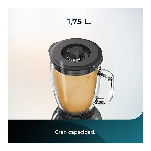  Cecotec Standmixer Power Black Titanium 2200MAX Smooth, 2200 W maximale Leistung, 6 Klingen aus Edelstahl, Ice-Crush-Funktion, Turbo- und Smoothie-Funktion, AutoClean-Funktion