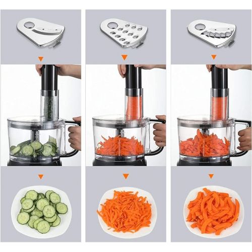  TopStrong Food Processor, 800 W Food Processor Chopper, 2 L Food Processor, Multi-Chopper, Compact Food Processor Including 3 Cutting Discs, Chopper, Kneading Machine, Whisk, Whisk