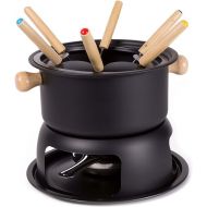BENSON Fondue Set, Black, Pot Diameter 19 cm