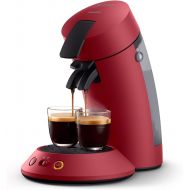 Philips Domestic Appliances Senseo Original Plus CSA210/90 Kaffeepadmaschine (Kaffeestarkewahl, Kaffee Boost Technologie, aus recyceltem Plastik), rot