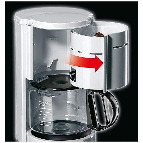  Braun Household Kaffeemaschine KF 47 WH - Filterkaffeemaschine mit Glaskanne fur klassischen Filterkaffee, Aromatischer Kaffee dank OptiBrew-System, Tropfstopp, Abschaltautomatik, Weiß