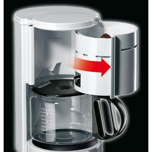 Braun Household Kaffeemaschine KF 47 WH - Filterkaffeemaschine mit Glaskanne fur klassischen Filterkaffee, Aromatischer Kaffee dank OptiBrew-System, Tropfstopp, Abschaltautomatik, Weiß