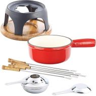 Rosenstein & Sohne Cheese Fondue Set Enamelled Cast Iron Ø 16 cm