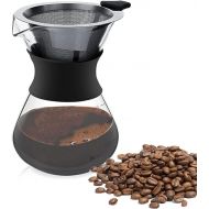 Pour Over Coffee Maker 400 ml, Coffee Machine, Coffee Brewer for Filter Coffee, Permanent Filter, Coffee Trip Brewer