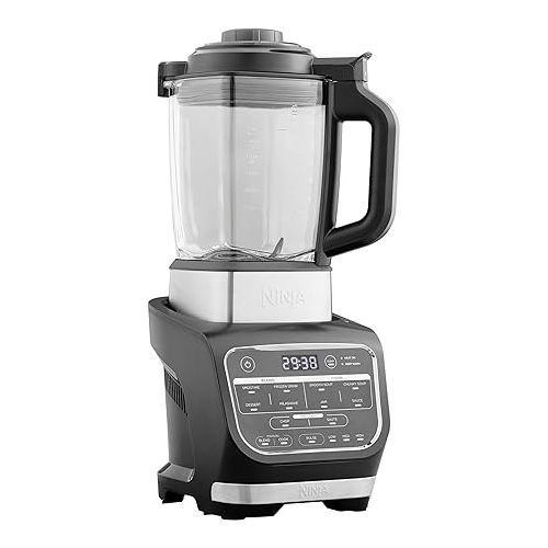  Ninja Mixer & Soup Cooker [HB150EU] Hot and Cold Mixer, 1000 W, Heat Resistant Glass Jug, Black