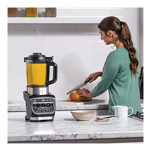  Ninja Mixer & Soup Cooker [HB150EU] Hot and Cold Mixer, 1000 W, Heat Resistant Glass Jug, Black