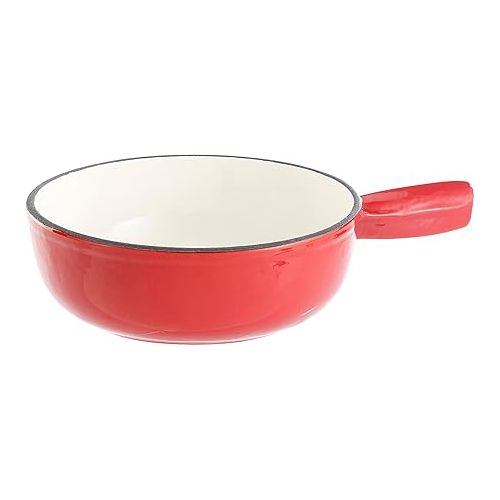  Rosenstein & Sohne fondue set: cheese fondue set made of enamelled cast iron, diameter 24 cm (cheese fondue pot)