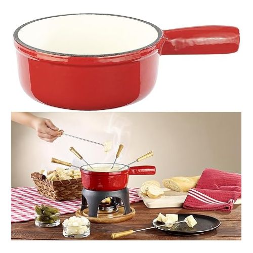  Rosenstein & Sohne Cast Iron Cheese Fondue Pot, 16 cm