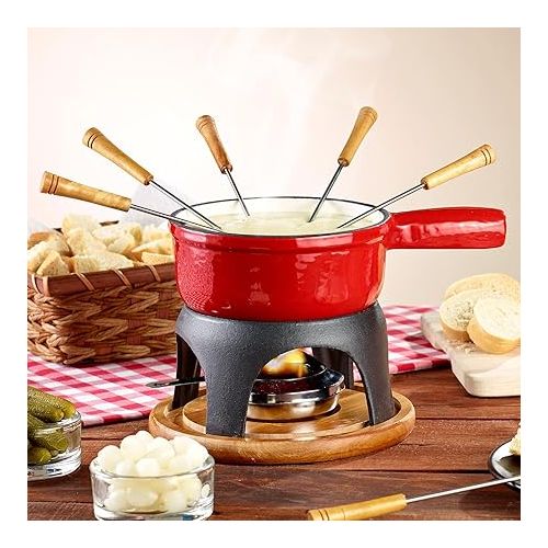  Rosenstein & Sohne Cast Iron Cheese Fondue Pot, 16 cm