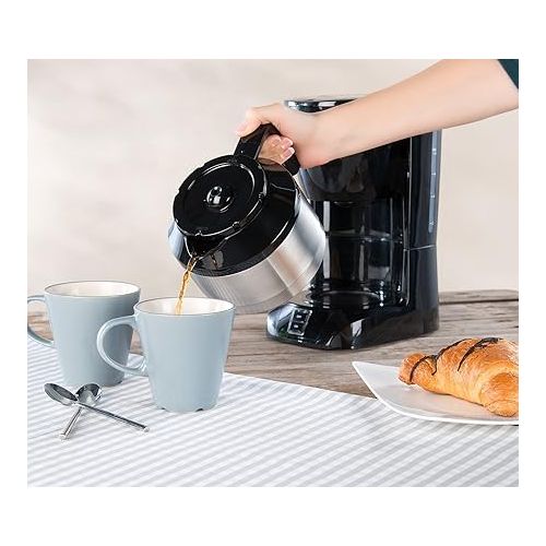  Rosenstein & Sohne Coffee Machine: Filter Coffee Machine with Insulated Jug, 1 Litre, 8 Cups, 800 Watt (Coffee Machine, Coffee Machine with Insulated Jug, Coffee Maker)