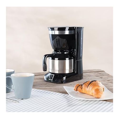  Rosenstein & Sohne Coffee Machine: Filter Coffee Machine with Insulated Jug, 1 Litre, 8 Cups, 800 Watt (Coffee Machine, Coffee Machine with Insulated Jug, Coffee Maker)