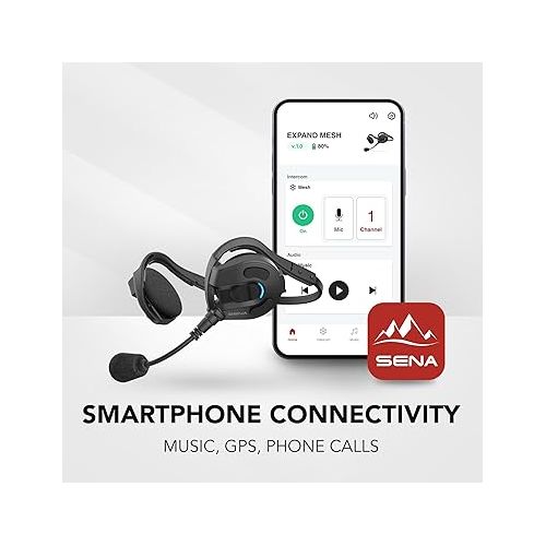  Sena Expand Multi-Sport Bluetooth/Mesh Intercom Communication Headset for Hiking, Rock Climbing, Fishing, Hunting and more