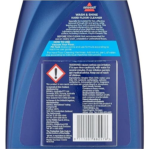  Bissell 1144N Hard Floor Cleaner for All Hard Floor Cleaning Devices, 1 x 1 Litre