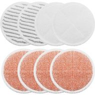 8 Pack Replacement Steam Mop Pads Compatible with Bissell Spinwave 2039A 2124: 4 Heavy Scrubbing Pads, 2 Soft Pads, 2 Scrubbing Pads