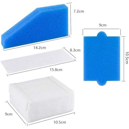  2 Piece Filter Set Complete 5-Piece Suitable for Thomas Aqua+ Series Vacuum Cleaners, Alternative for Thomas Filter Set 99 (Part No. 787241), Replacement Part Contains 5 Filters