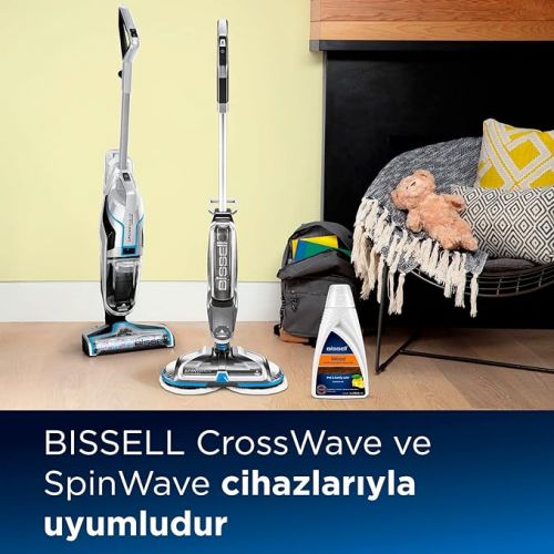  Bissell 1788L Wood Floor Reinigungsmittel fur Spinwave/Crosswave/Crosswave Pet Pro und andere Hartboden-Reinigungsgerate, auch fur versiegelte Holzboden geeignet, 1 x 1 L