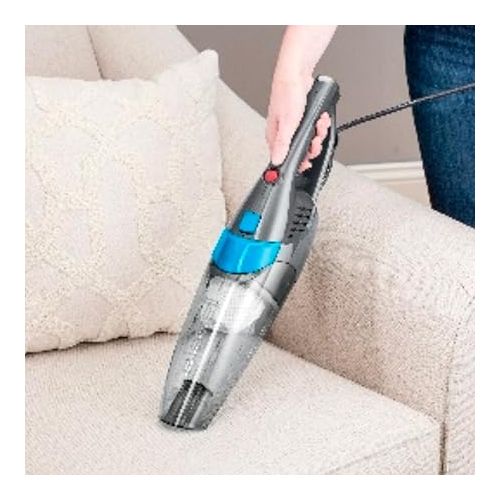  BISSELL 2024N Featherweight Pro Stick Vacuum Cleaner with Detachable Handheld Vacuum Cleaner, Bagless, with Cable, 450W, Titanium and Blue