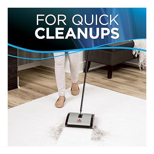  Bissell 92N0N Natural Sweep Sweeper, for hard floors and carpets, wireless, requires no power