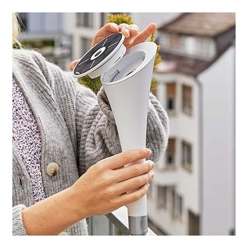  Gardena ClickUp! Solarlampe: schaltet sich automatisch bei Dunkelheit ein, kombinierbar mit der ClickUp! Balkonhalterung oder dem ClickUp! Stiel, stabile One-Click Befestigung (11440-20)