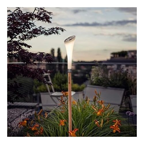  Gardena ClickUp! Solarlampe: schaltet sich automatisch bei Dunkelheit ein, kombinierbar mit der ClickUp! Balkonhalterung oder dem ClickUp! Stiel, stabile One-Click Befestigung (11440-20)