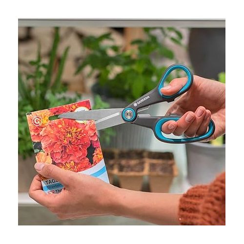  Gardena MultiCut: Comfortable all-purpose scissors for household and garden, high-quality blades made of stainless steel, handles made of recycled plastic, suitable for left- and right-handed users