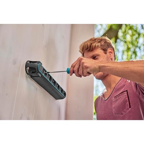  Gardena combisystem Flex Tool Rail: Organiser System for Home and Garden Tools, Includes Individual Plugs, Made of Recycled Material, Expandable, Individually Equipped (3505-20)