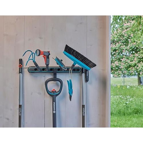  Gardena combisystem Flex Tool Rail: Organiser System for Home and Garden Tools, Includes Individual Plugs, Made of Recycled Material, Expandable, Individually Equipped (3505-20)