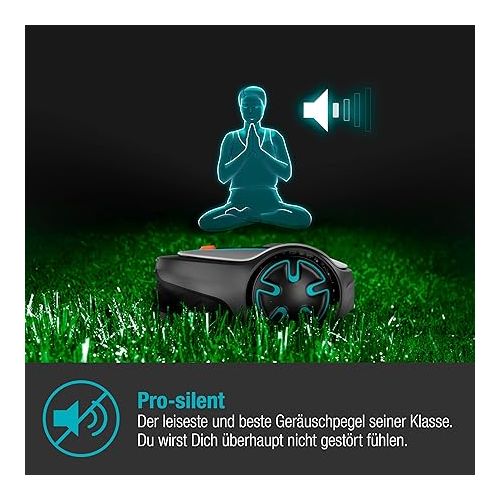  GARDENA SILENO minimo robotic mower 250 m²: intelligent lawn mower with optimal connectivity, programmable with GARDENA Bluetooth® app, DE version (15201-20)