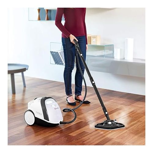  Polti Vaporetto Smart 120 Steam Cleaner with High Pressure Boiler, 4 Bar, Kills and Eliminates 99.99%* of Viruses, Germs and Bacteria, 14 Accessories