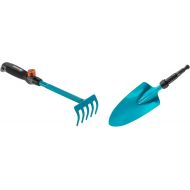 Gardena combisystem Small Appliance Set: Set Consisting of Trowel and Flower Rake for Effortless Planting and Transplanting in Beds and Flower Boxes, Includes Combisystem Small Appliances Handle