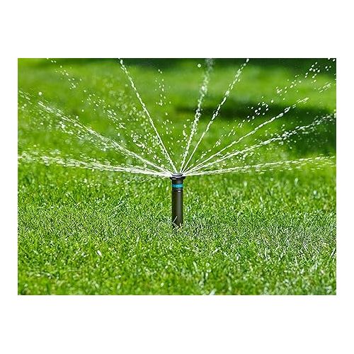  Gardena MD40 Pop-Up Sprinkler System, Pop-Up Irrigation System for Medium Lawns up to 40 m², Range of 2.5-3.5 m, with Rotary Nozzle, 3/4 Inch Male Thread (8231-20)