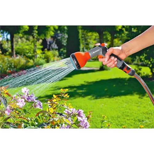  Gardena Classic multibrause: garden shower for watering potted plants and beds, 3 water jet shapes, frost protection, one-hand operation (18313-20)