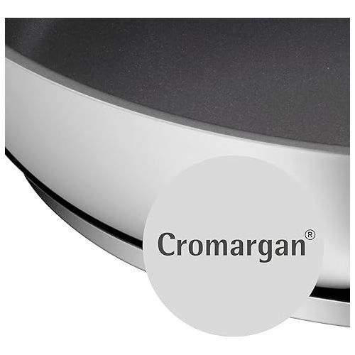  WMF Frying Pan 24 cm Stainless Steel Cromargan Coated Oven-Proof