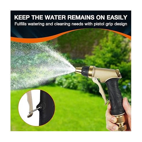  Garden Hand Shower, High Performance Garden Hose Nozzle, High Pressure Garden Shower / Garden Spray Guns, Adjustable Water Flow for Garden Watering and Pet Washing