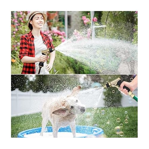  Garden Hand Shower, High Performance Garden Hose Nozzle, High Pressure Garden Shower / Garden Spray Guns, Adjustable Water Flow for Garden Watering and Pet Washing