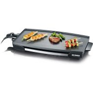 SEVERIN KG 2397 Table Grill (2,200 W, Non-Stick Coated XXL Grill Surface) Stainless Steel / Black