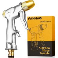 FANHAO Garden Hand Shower, 100% Metal High Pressure Garden Spray Gun, Adjustable Water Flow, Robust and Powerful for Garden Irrigation, Car Washes, Easy