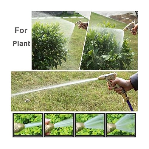  FANHAO Garden Hand Shower, 100% Metal High Pressure Garden Spray Gun, Adjustable Water Flow, Robust and Powerful for Garden Irrigation, Car Washes, Easy