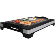 Cecotec Tasty&Grill 2000 InoxStone Electric Grill Plate 2000 W, Design Structure and Stainless Steel Finish, Adjustable Temperature Controller and Non-Stick Coating Plate with Frying Surface (Inox