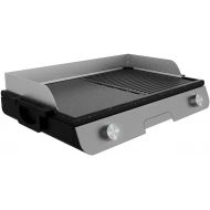 Cecotec PerfectRoast 3000 Inox Electric Table Grill 3000 W, Mixta Grill Surface, Non-Stick Coating, Adjustable Thermostat, Grease Tray