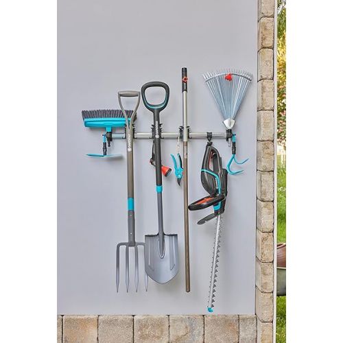  Gardena Device Holder Plus: Wall Mount for Home and Garden Tools, 78 cm Width, 60 kg Maximum Weight, Space-Saving, Flexibly Expandable, Individually Adjustable (3509-20) Multicoloured