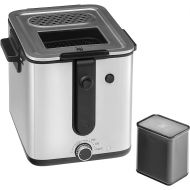 WMF Kuchenminis Mini Fryer with Grease/Oil, Deep Fryer with Potato Slicer, 1000 W, Removable Oil Container, for Crispy Fries, Matte Stainless Steel
