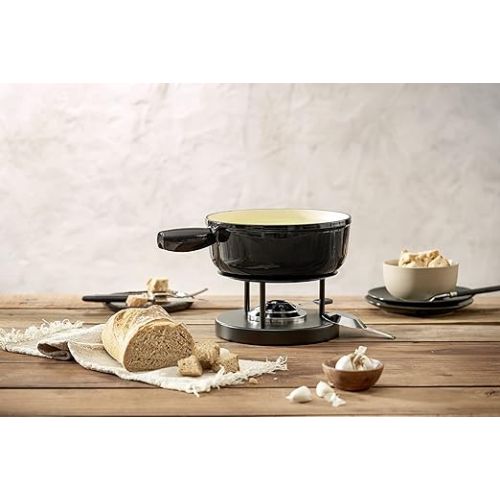  KUHN RIKON Fondue cheese fondue caquelon cast iron, black, 20 cm