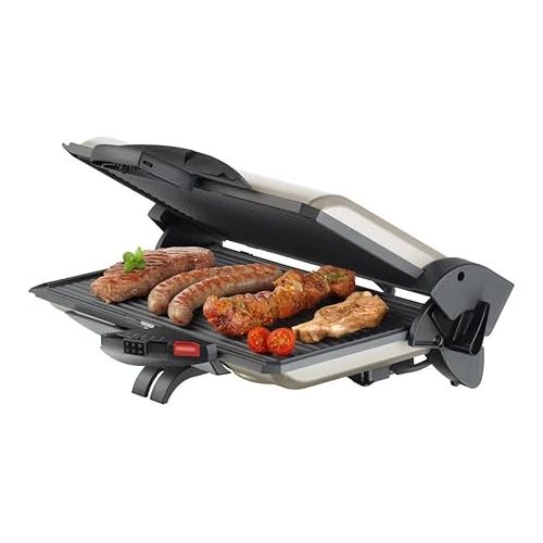  Steba PG 4.4 Kontaktgrill, Made in Germany, Selbstjustierendes ?3D“- Scharnier, vielseitig einsetzbar: Kontaktgrillen, Uberbacken, BBQ-Grillen schwarz