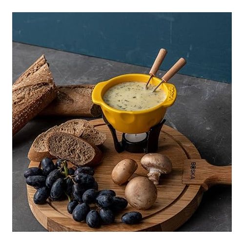  Boska Fondue Set Mini Cheesy for Cheese Fondue and Sauce / 300 ml / Dishwasher Safe Fondue Pot